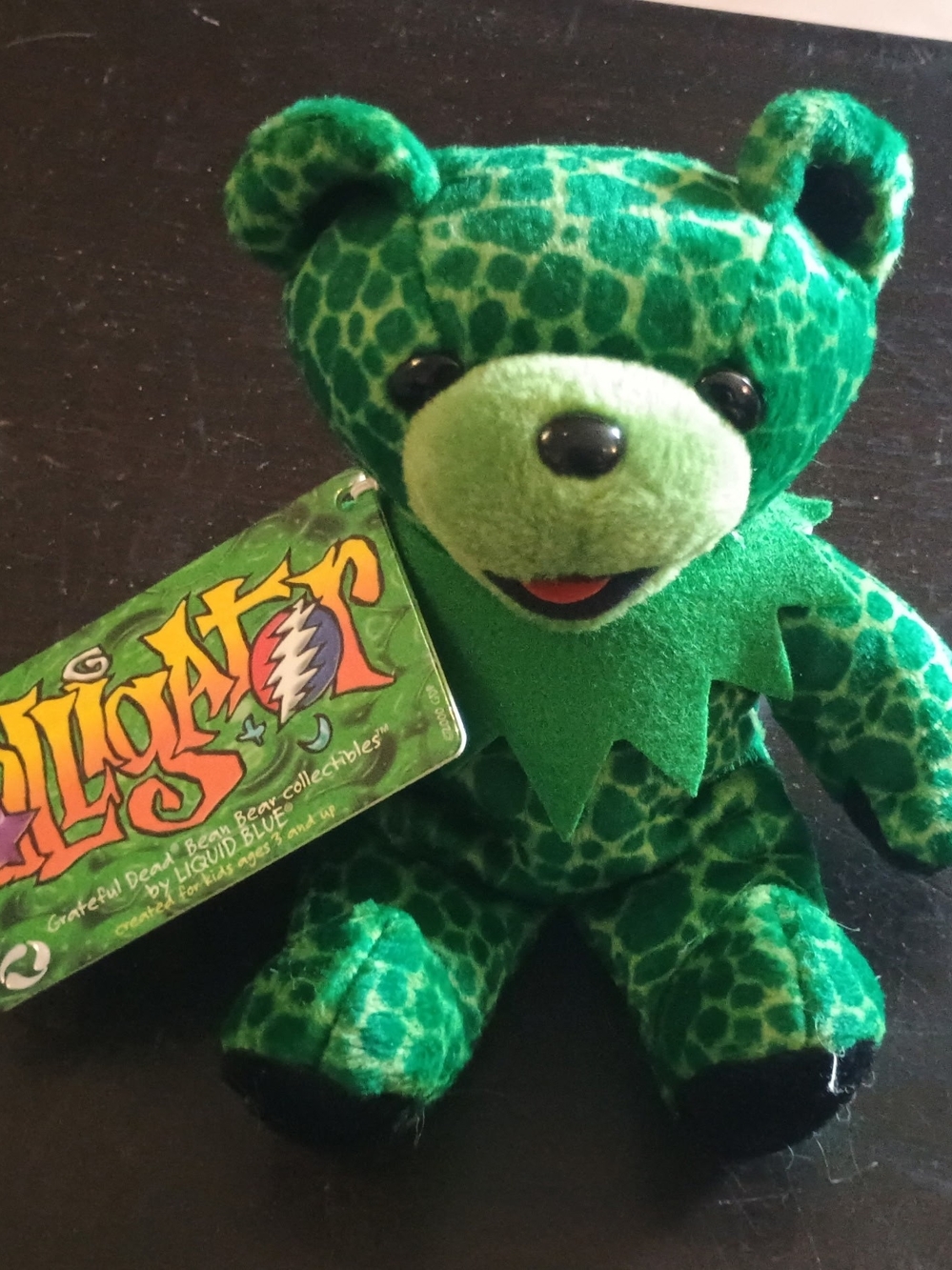 Green Grateful Dead Bear Plush with Tag